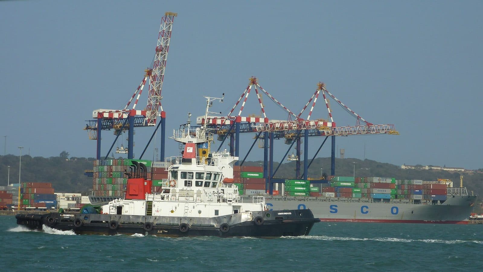 A tug working in Durban harbour, South Africa's busiest port for the goods bought through public procurement
