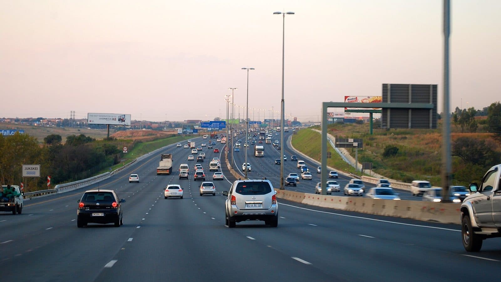 The N1 national road in South Africa, part of the network SANRAL maintains through its road contracts