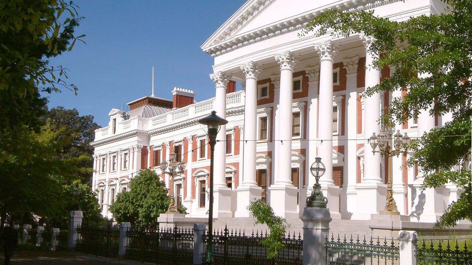 The Houses of Parliament in Cape Town, where the national budget that funds government procurement is passed
